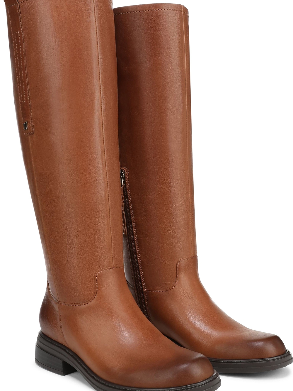 Naturalizer Tall Over-the-Knee Leather Boots - Cognac